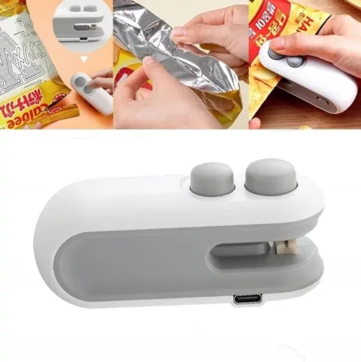Handheld Mini Bag Sealer and Cutter - USB Rechargeable